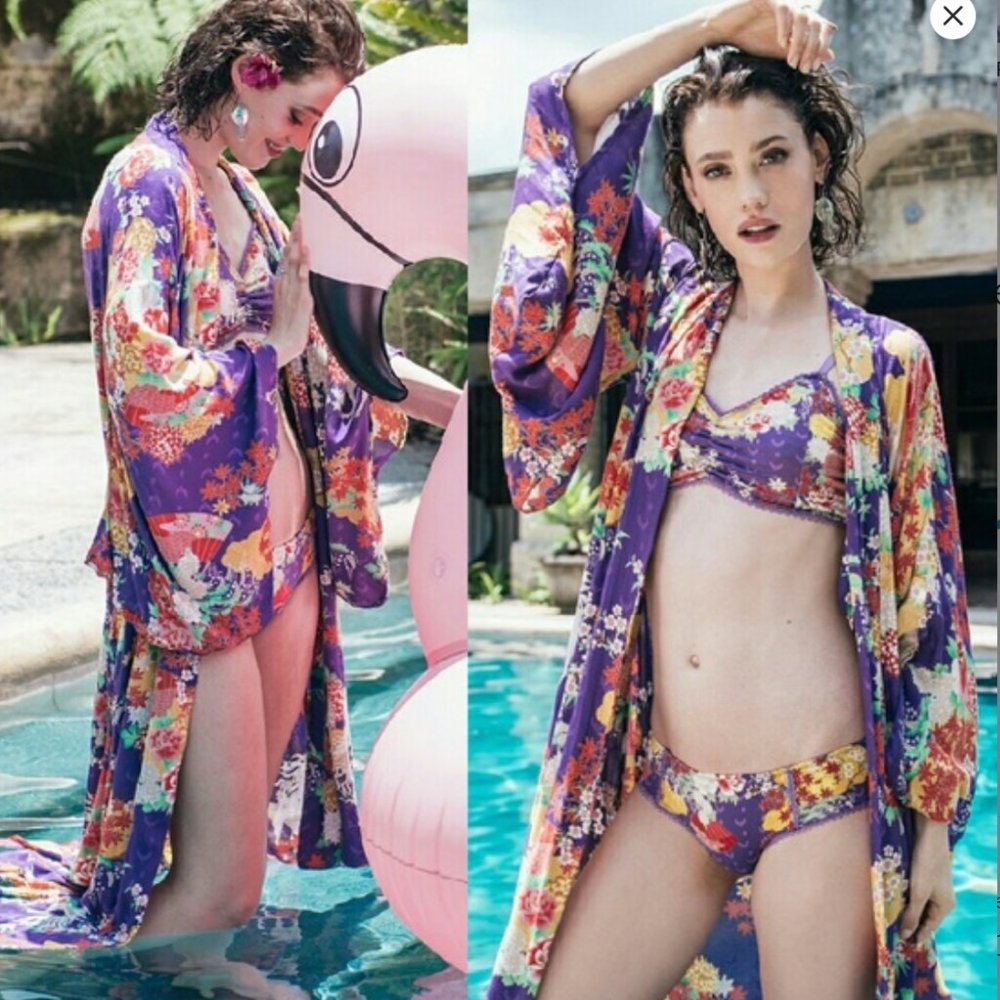 GUC Spell Gypsy Collective Designs VTG Wild Horses Long Kimono O/S w/tie